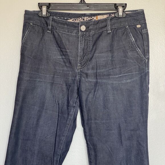 ELIE TAHARI Womens Jeans Sz 10 Dark Mid Rise Wash Pockets Rodeo Western Country - Picture 3 of 16
